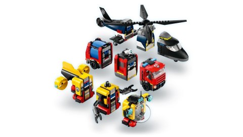 LEGO City 60462 - Zestaw z helikopterem, wozem strażackim i łodzią podwodną