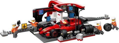 LEGO City 60443 - F1 Pit stop i mechanicy z bolidem Ferrari