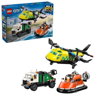 LEGO City 60505 - Zestaw z samolotem, ciężarówką serwisową i poduszkowcem