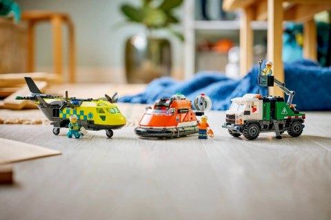 LEGO City 60505 - Zestaw z samolotem, ciężarówką serwisową i poduszkowcem