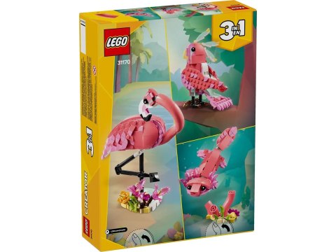LEGO Creator 3w1 31170 - Dzikie zwierzęta: różowy flaming
