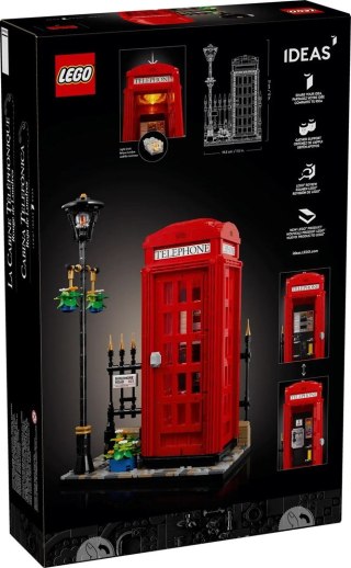 LEGO Ideas 21347 - Czerwona londyńska budka telefoniczna