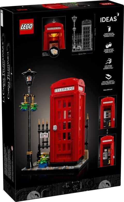 LEGO Ideas 21347 - Czerwona londyńska budka telefoniczna