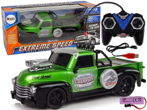 Auto Zdalnie Sterowane 1:18 Zielone Pick-up LEAN Toys