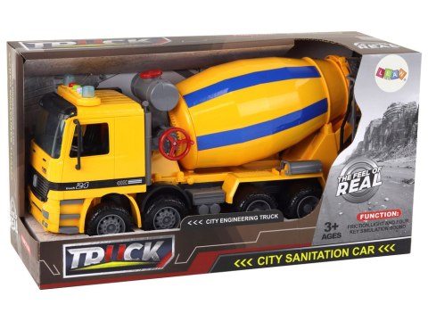 Betoniarka Pomarańczowa Obrotowa Gruszka Dźwięk Światła Pojazd Budowlany LEAN Toys