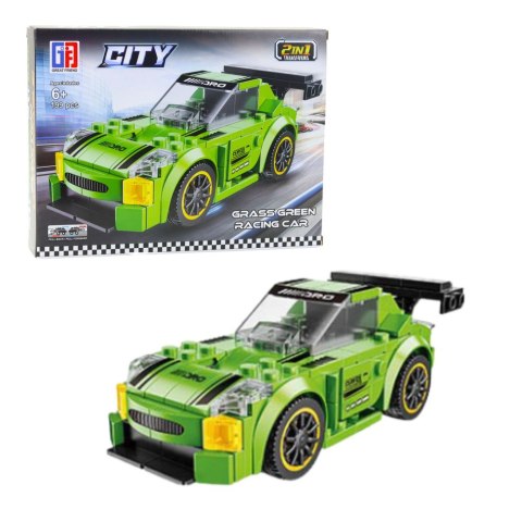 Klocki Konstrukcyjne 2w1 Auto Robot Napęd Pull-Back 194-216 el. Mix LEAN Toys