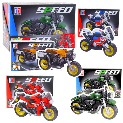 Klocki Konstrukcyjne Motor Motocykl Robot 2w1 217-222 el. Mix LEAN Toys