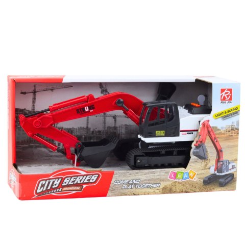 Koparka Gąsienicowa Ruchoma Łyżka Obrotowa Kabina 360° 1:14 LEAN Toys