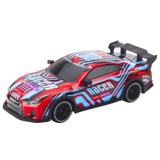 Samochód Wyścigowy Zdalnie Sterowane RC Świecąca Karoseria Niebiesko-Czerwony LEAN Toys