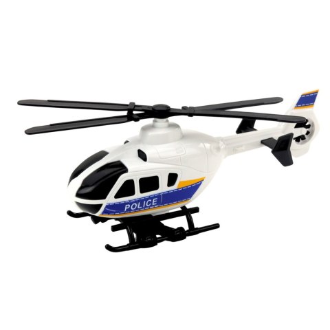 Zestaw Ciężarówka Policyjna Transportowa Helikopter Światła Dźwięki LEAN Toys