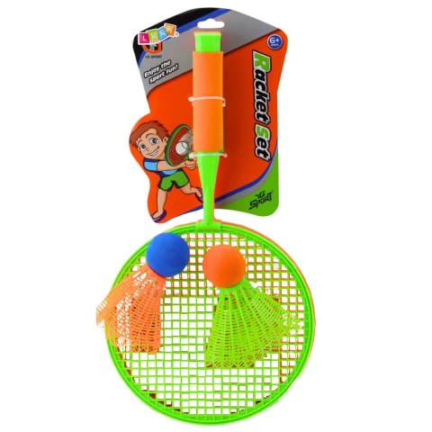 Zestaw Rakiety Do Badmintona 2 Rakietki 2 Duże Lotki Z Piłką LEAN Toys