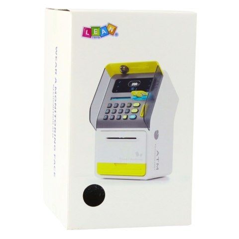 Bankomat Sejf Skarbonka Kod PIN Karta Bankomatowa Różowy LEAN Toys