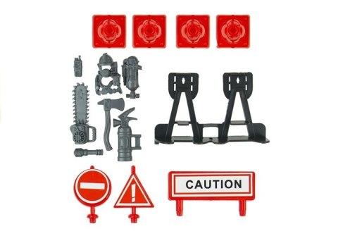 Duży Zestaw Straż Pożarna Wóz Strażacki Figurki Quad Kask Dla Dziecka LEAN Toys