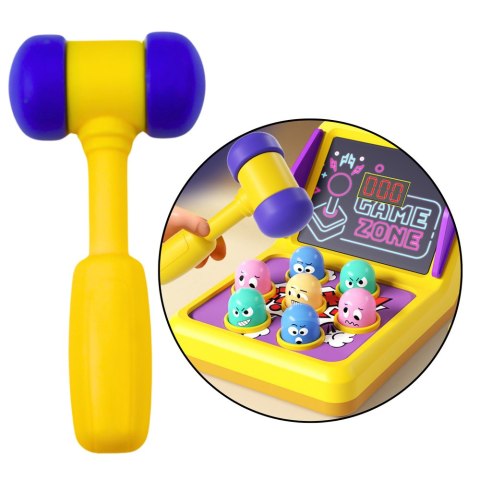 Gra Zręcznościowa Whack A Mole Automat Z Młotkiem Światła Dźwięki LEAN Toys