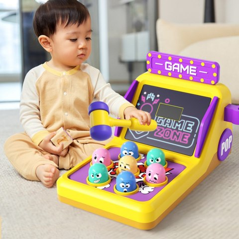 Gra Zręcznościowa Whack A Mole Automat Z Młotkiem Światła Dźwięki LEAN Toys