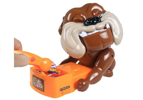 Gra Zręcznościowa Zły Pies Na Baterie Buldog Brązowy LEAN Toys