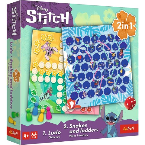 Gra klasyczna Lilo & Stitch 2w1 Chińczyk Węże i drabiny Trefl 02656 Trefl Gry