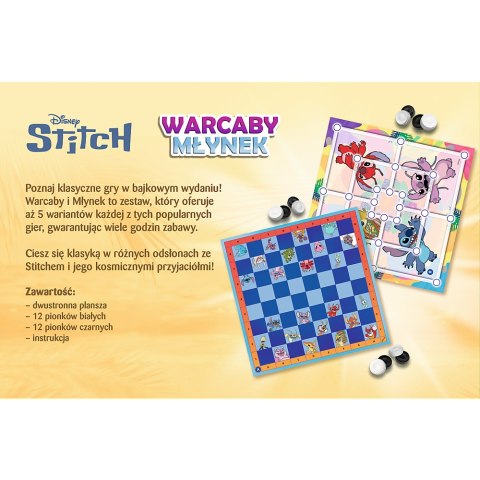 Gra planszowa Warcaby i Młynek Lilo & Stitch Trefl 02799 Trefl Gry