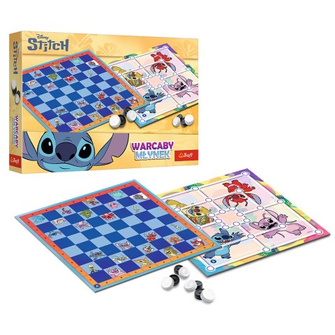 Gra planszowa Warcaby i Młynek Lilo & Stitch Trefl 02799 Trefl Gry