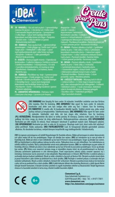  Idea Art Zestaw Mini Fabryka Długopisów Motylki Clementoni 18169 Clementoni