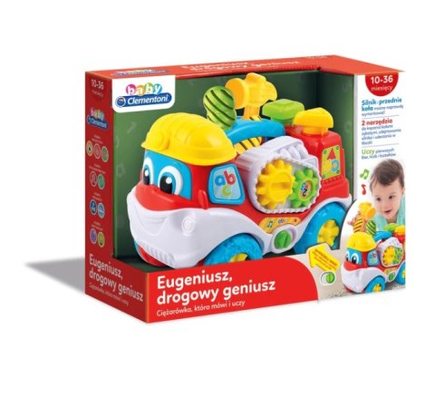 Interaktywna Ciężarówka Eugeniusz Drogowy Geniusz Śrubokręt i Młotek Język Polski Clementoni 50110 Clementoni