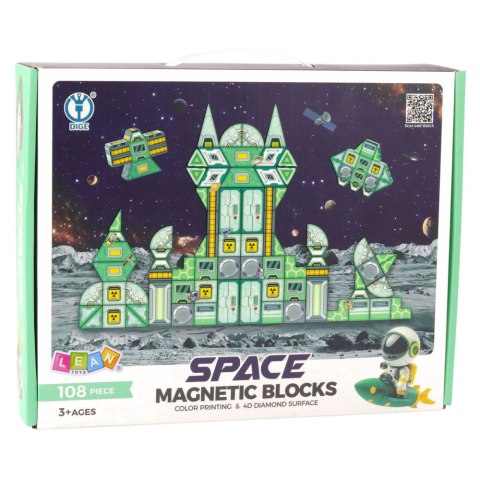 Klocki Magnetyczne Kosmos Stacja Kosmiczna 4D 108el LEAN Toys