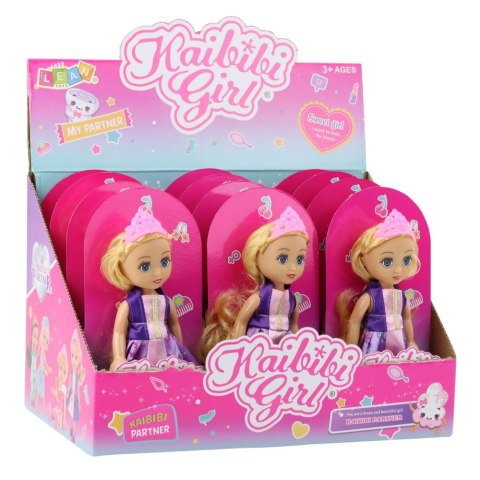 Mini Laleczka Księżniczka Korona Zdobiona Sukienka 17cm Mix LEAN TOYS