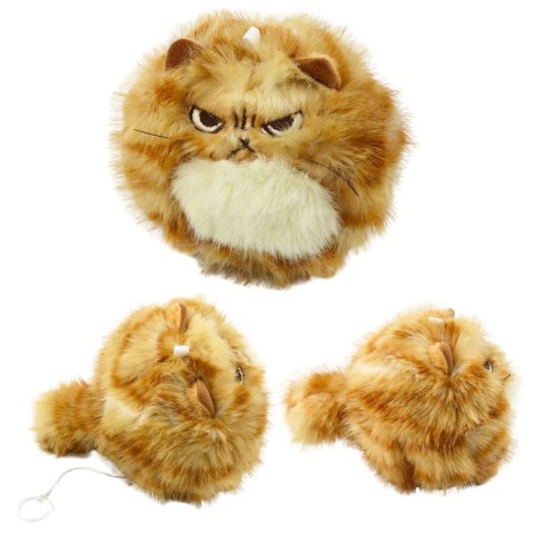 Pluszowy Rudy Kotek z Kręcącym Ogonkiem Dźwięki Piszczenia Brelok 9 cm LEAN Toys