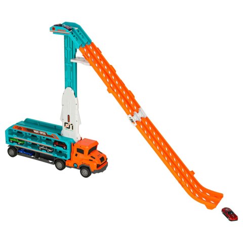 Samochód laweta transporter tor zjeżdżalnia dla samochodów pomarańczowy Kik Sp. z o. o. Sp. k.