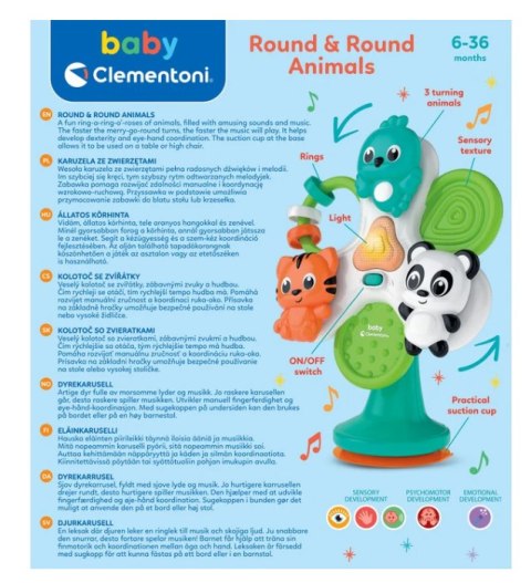 Wesoła Karuzela ze Zwierzątkami Język Polski Clementoni 17952 Clementoni
