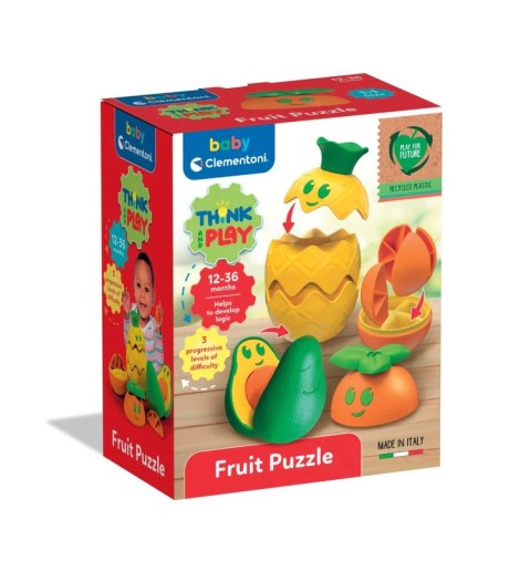 Zabawka Logiczna Kolorowe Owoce Awokado Ananas Pomarańcza Clementoni 17579 Clementoni