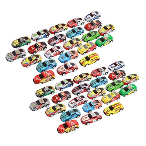 Zestaw Autka Z Napędem Pull-Back W Kontenerze 48 szt. LEAN Toys