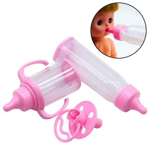 Zestaw Dla Niemowlaka Lalki Butelki Znikające Mleko Smoczek LEAN TOYS