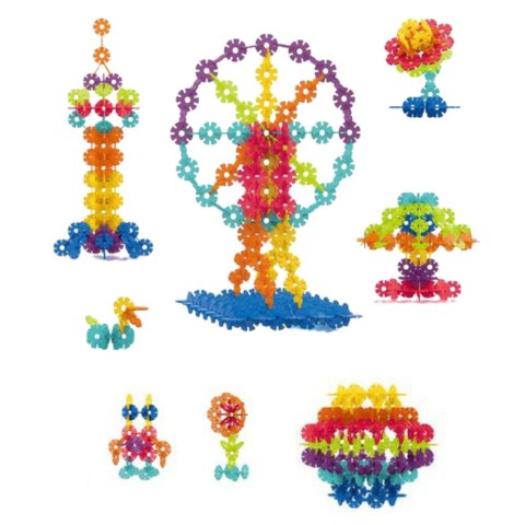 Zestaw Klocków Śnieżynki W Walizce Konstrukcyjne 140el LEAN Toys