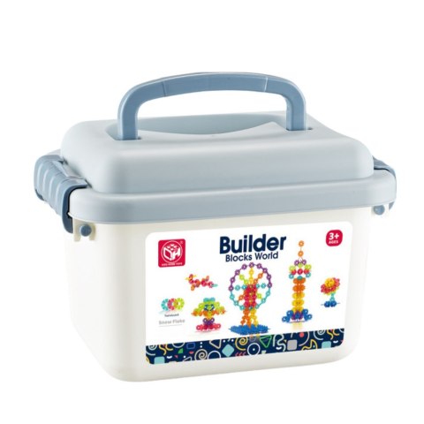 Zestaw Klocków Śnieżynki W Walizce Konstrukcyjne 140el LEAN Toys