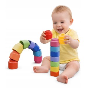 Clemmy Magiczna Tęcza Klocki 9 Elementów Miękki Sensoryczne Clementoni 17604 Clementoni