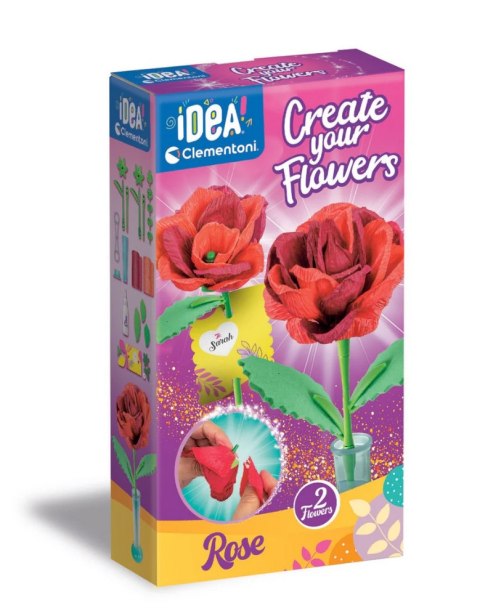 Idea Art Zestaw Kreatywny Mini Fabryka Kwiatów Róża Clementoni 18168 Clementoni