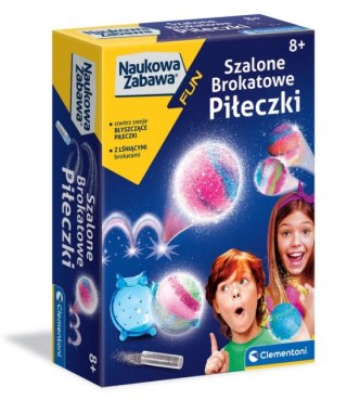 Naukowa Zabawa Mini Laboratorium Szalone Brokatowe Piłeczki Język Polski Clementoni 50702 Clementoni