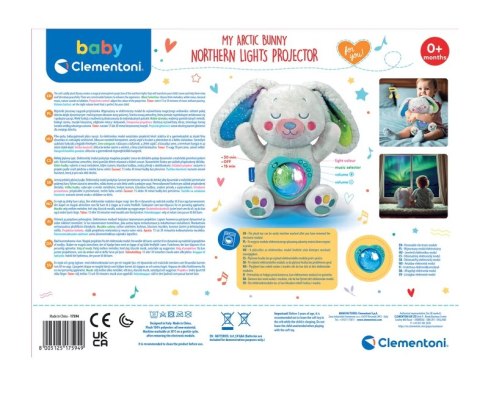 Projektor Przytulanka Arktyczny Króliczek Zorza Polarna Clementoni 17594 Clementoni