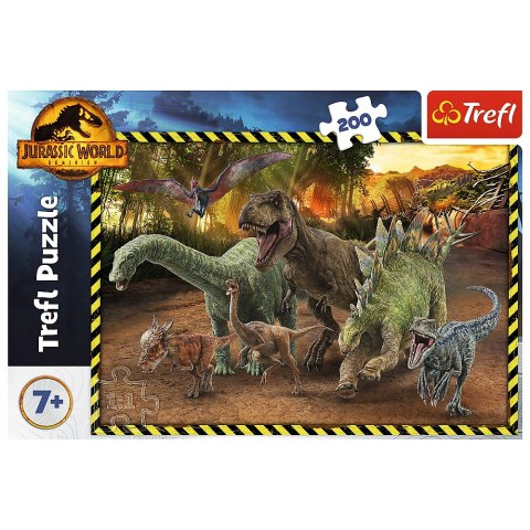 Puzzle - 200 - Dinozaury z Parku Jurajskiego - Jurassic World - Trefl 13287 Trefl Puzzle