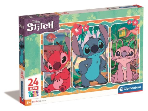 Puzzle 24 Maxi Super Color DISNEY STITCH Clementoni 24029 Clementoni