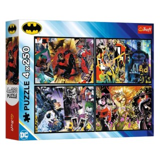 Puzzle - 4x250 - Batman w akcji - Trefl 13310 Trefl Puzzle
