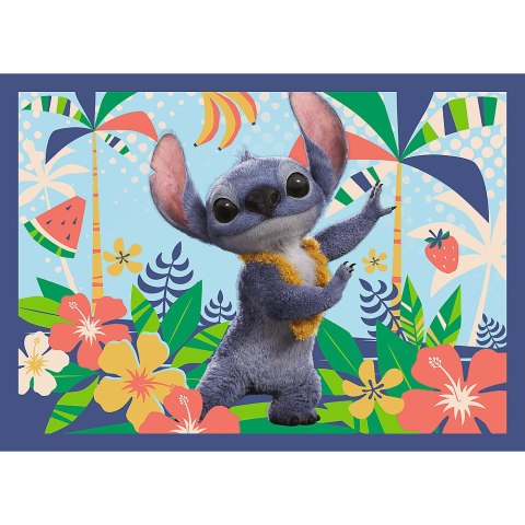 Puzzle - 4w1 (25, 48, 54, 70) - Wakacje na Hawajach - Disney Stitch - Trefl 34666 Trefl Puzzle