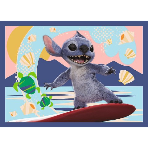 Puzzle - 4w1 (25, 48, 54, 70) - Wakacje na Hawajach - Disney Stitch - Trefl 34666 Trefl Puzzle