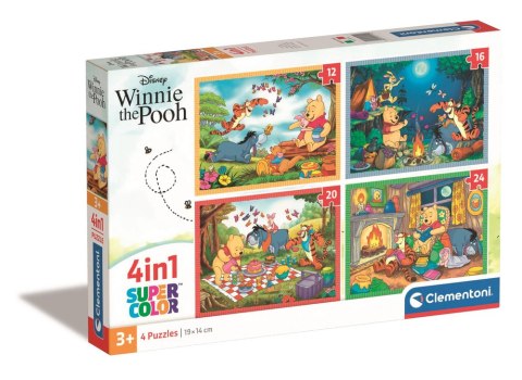 Puzzle 4w1 Super Color DISNEY KUBUŚ PUCHATEK Clementoni 21514 Clementoni