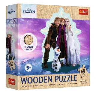 Puzzle - 50 Drewniane - Disney Frozen - Ulubiona Kraina Lodu - Trefl 20283 Trefl Puzzle