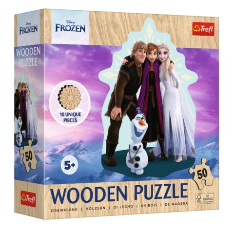 Puzzle - 50 Drewniane - Disney Frozen - Ulubiona Kraina Lodu - Trefl 20283 Trefl Puzzle