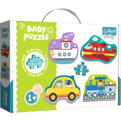 Puzzle - Baby Classic - Pojazdy transportowe - Samolot Statek Auto Pociąg - Trefl 36075 Trefl Puzzle
