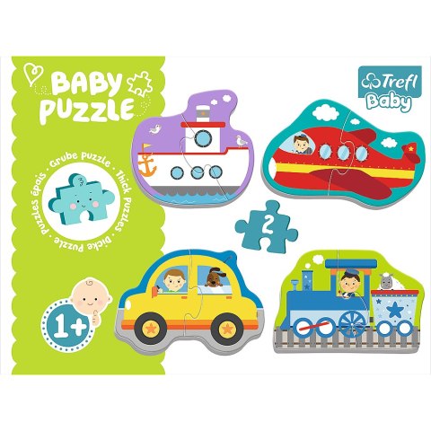 Puzzle - Baby Classic - Pojazdy transportowe - Samolot Statek Auto Pociąg - Trefl 36075 Trefl Puzzle