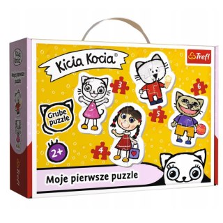 Puzzle - Baby Classic - Wesoła Kicia Kocia - Trefl 36088 Trefl Puzzle